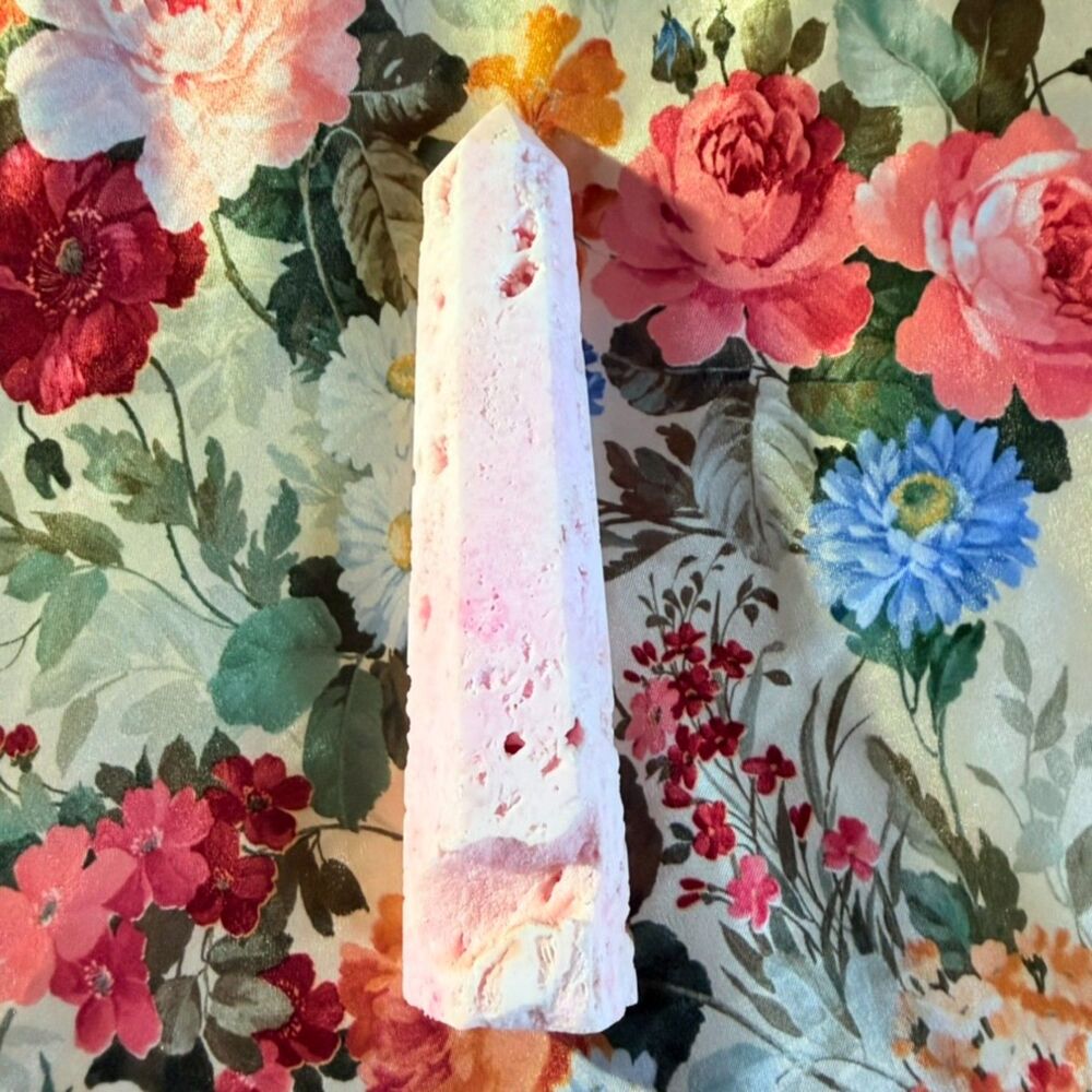 Large Pink Aragonite Crystal Point Tower
